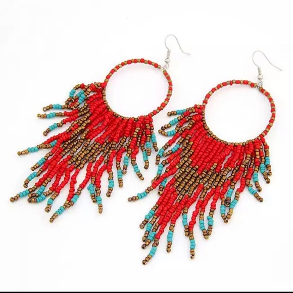 Jewelry - Beautiful Boho Beaded Earrings